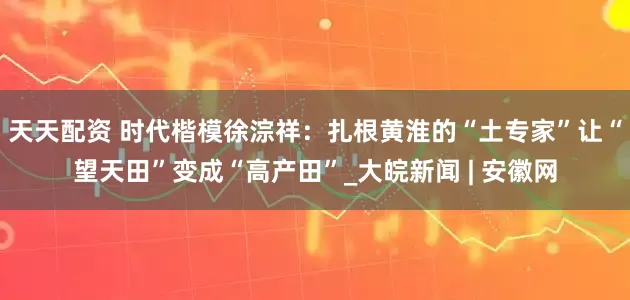 天天配资 时代楷模徐淙祥：扎根黄淮的“土专家”让“望天田”变成“高产田”_大皖新闻 | 安徽网